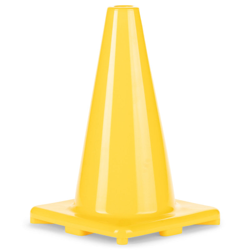 CHAMPION SPORTS - Hi-Visibility Flexible Vinyl Cone, weighted, 12", Yellow