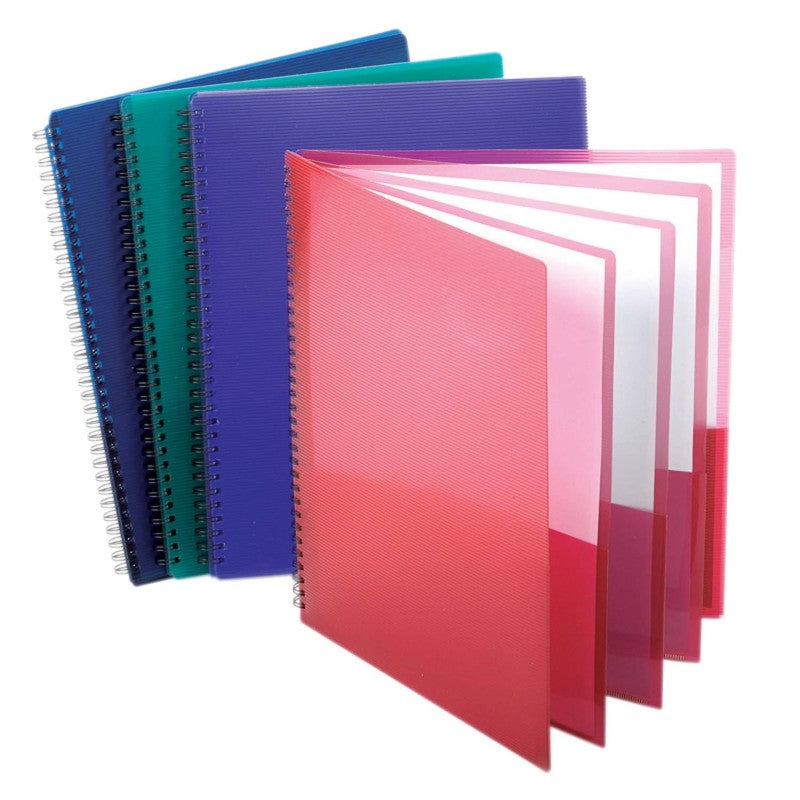 OXFORD - 8-Pocket Poly Portfolios, Pack of 4