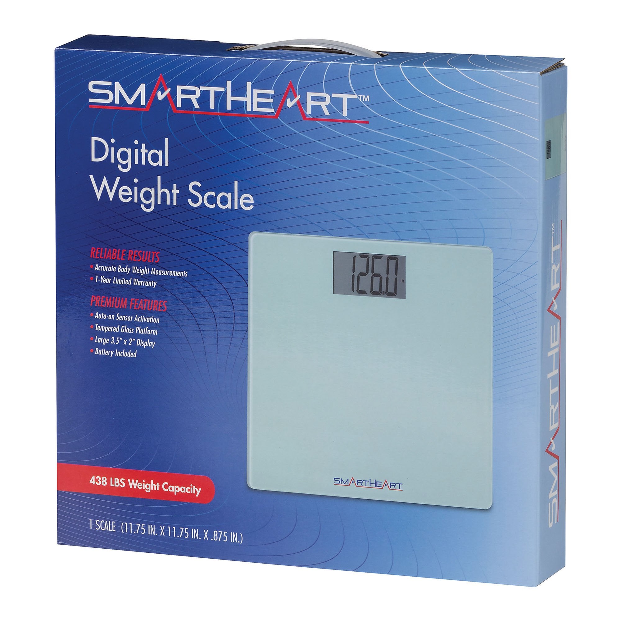 Veridian Healthcare LLC - Floor Scale SmartHeart Digital Scale 438 lbs. / 199 kg Capacity Gray Battery Operated [6/CS]