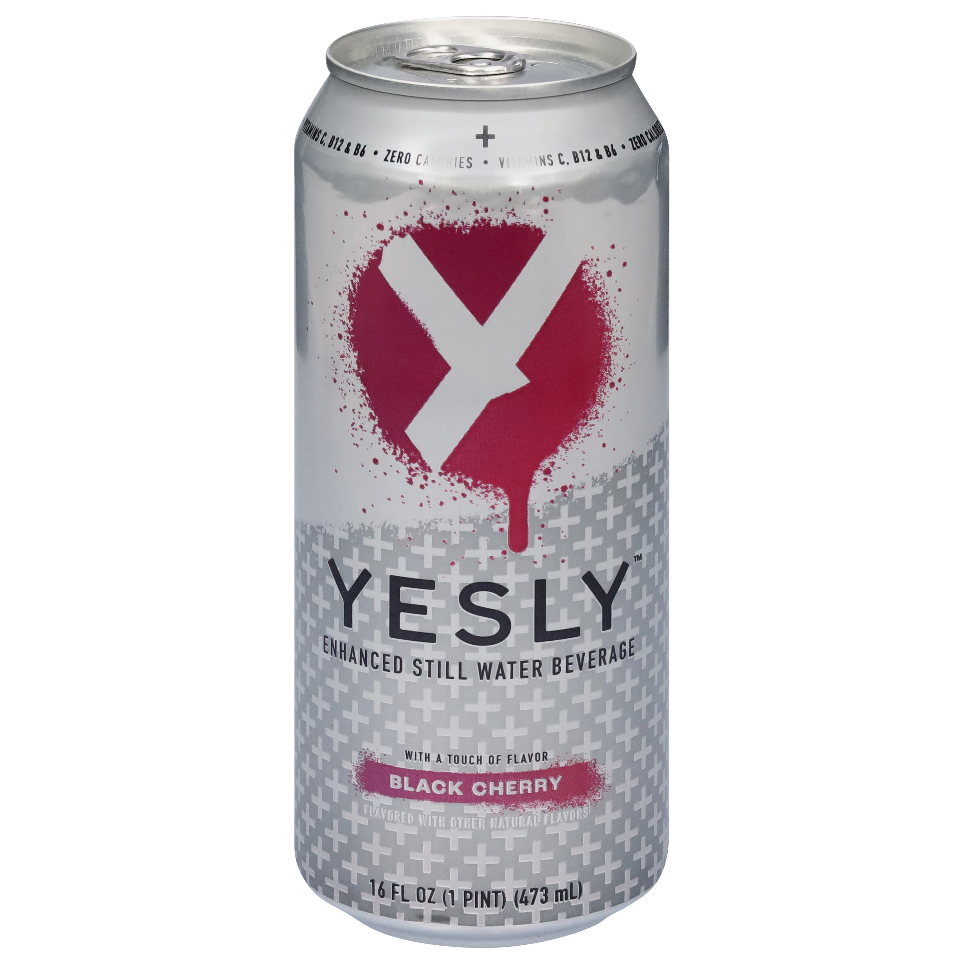 Yesly Black Cherry Still Water Beverage 16 fl oz - Case of 12