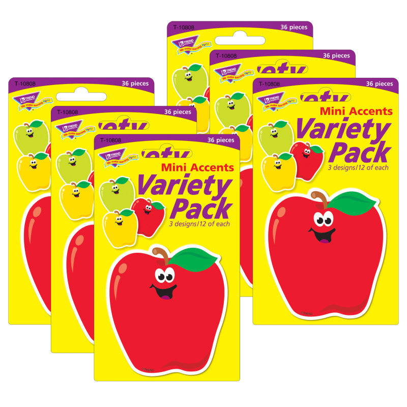 TREND - Apples Mini Accents Variety Pack, 36 Per Pack, 6 Packs