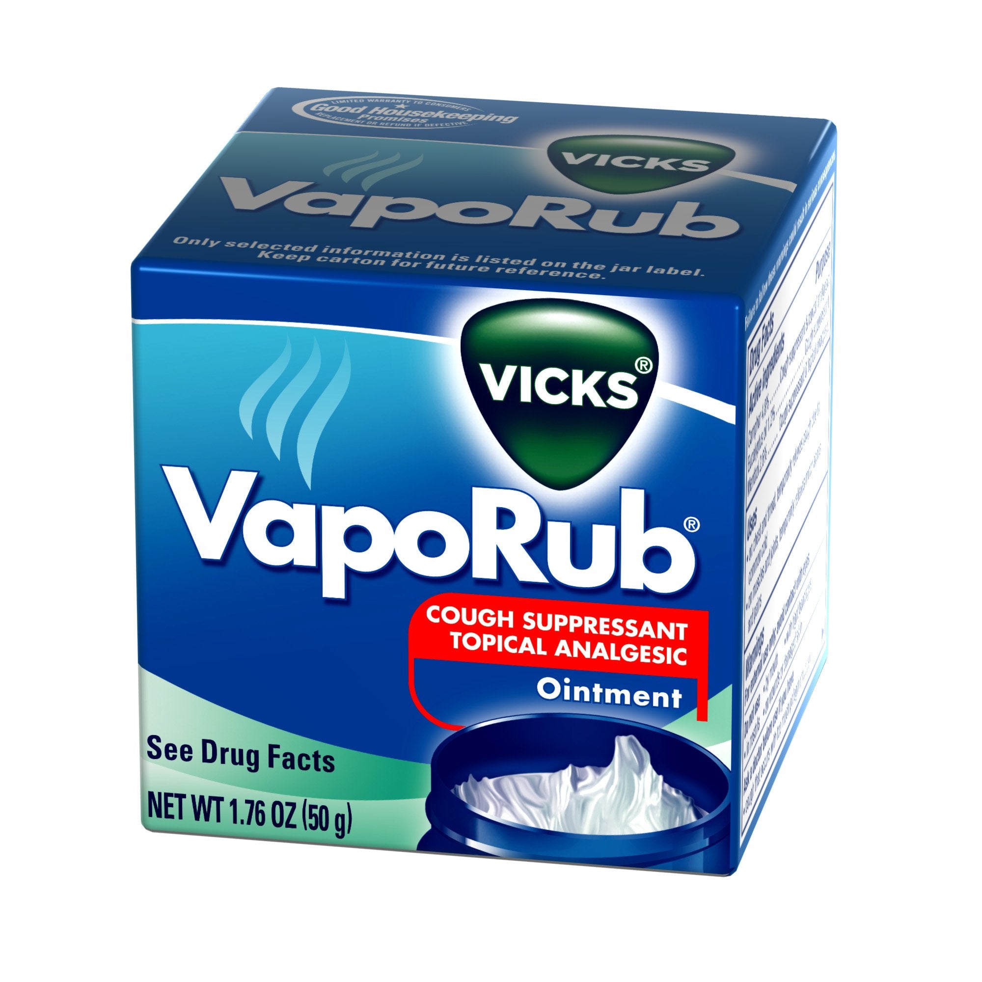 Procter & Gamble - Chest Rub Vicks® VapoRub® 4.8% - 1.2% - 2.6% Strength Ointment 1.76 oz. [1/EA]