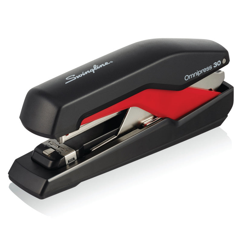 SWINGLINE - Omnipress 30 Stapler, 30 Sheets, Black/Red