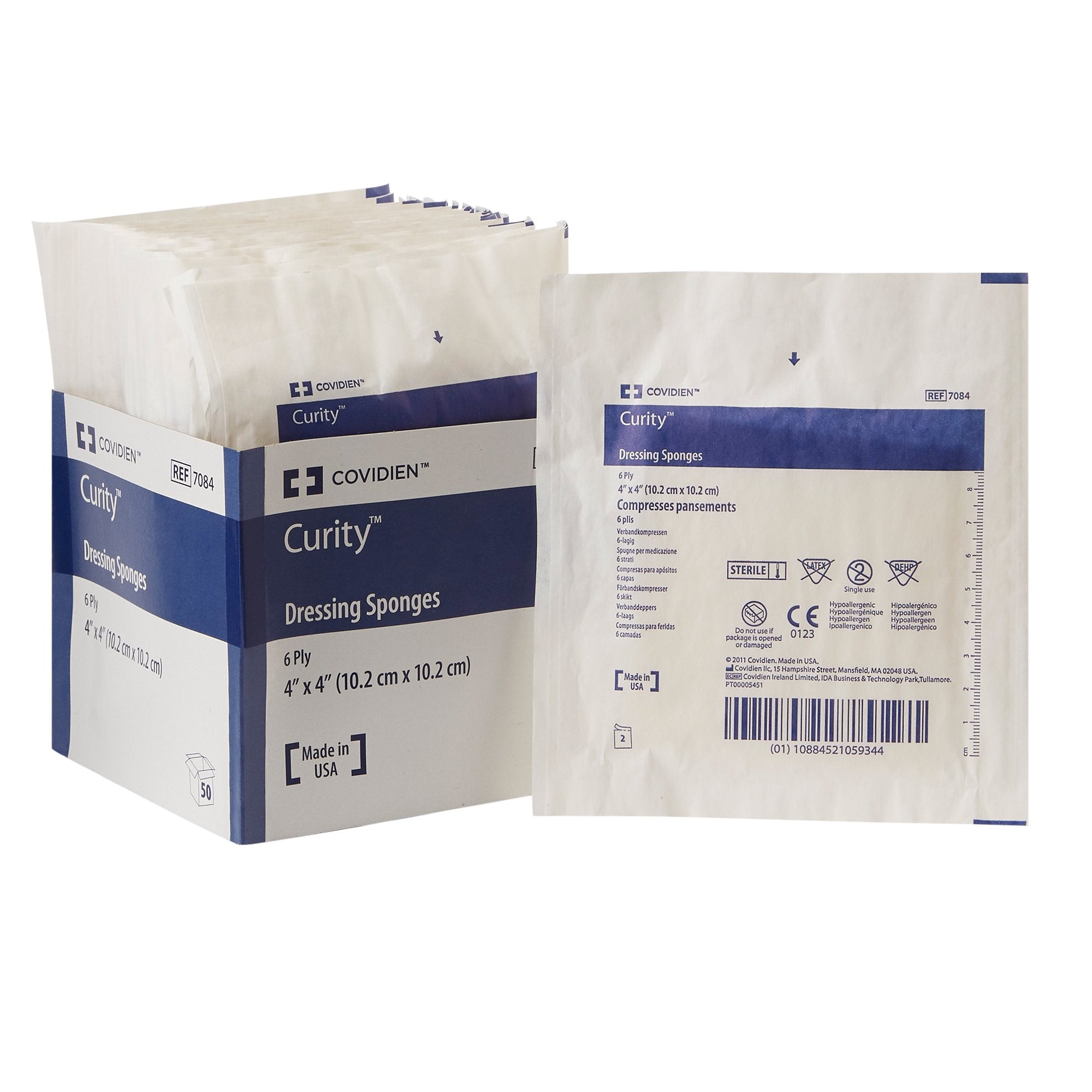 Cardinal - Nonwoven Sponge Curity™ 4 X 4 Inch 6-Ply Sterile 2 per Pack [25/CT]