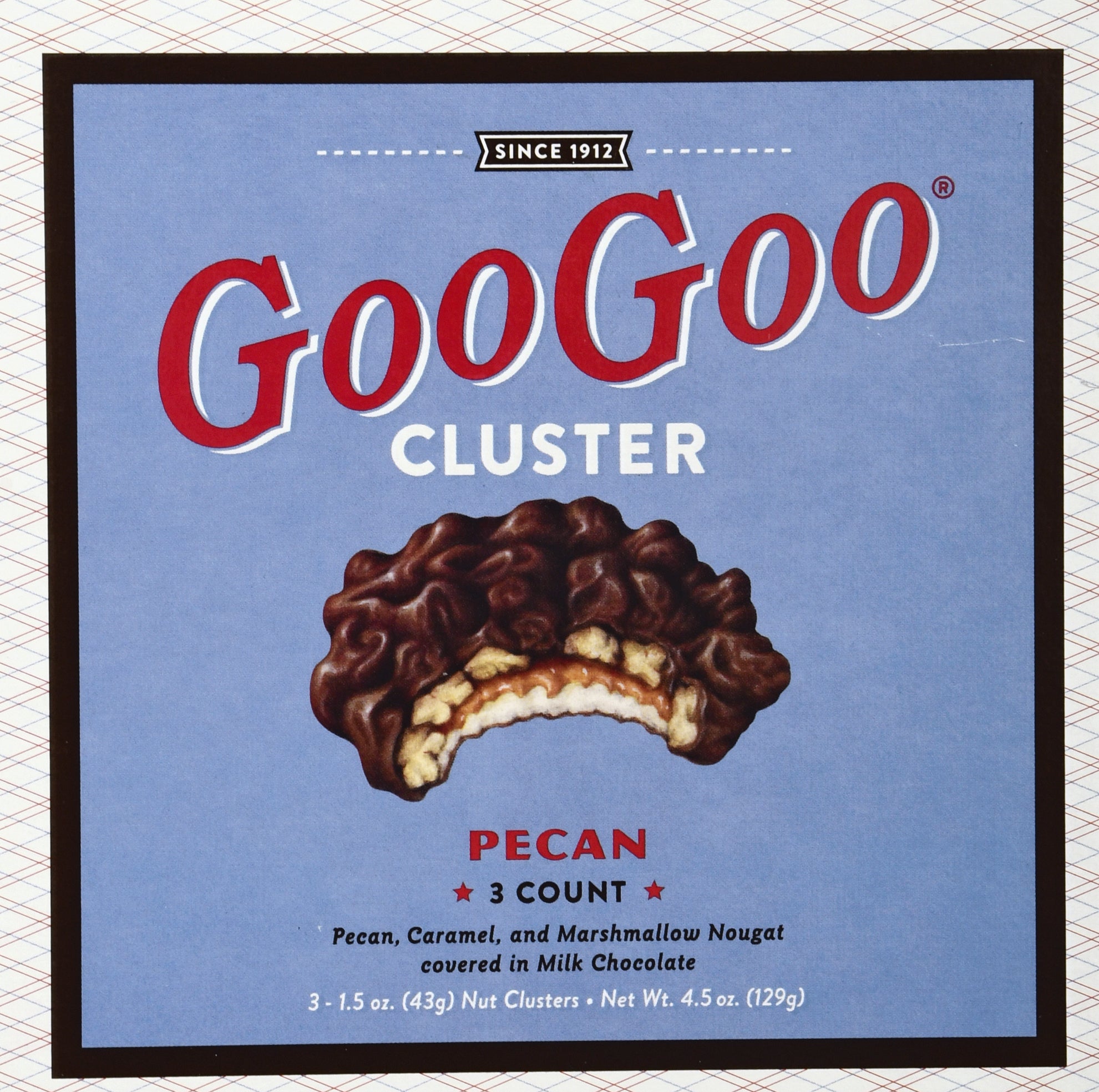 Goo Goo Pecan Nut Clusters 3 ea - Case of 12