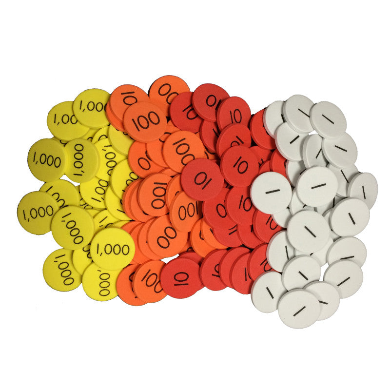 SENSATIONAL MATH - 4-Value Whole Numbers Place Value Discs, Pack of 1200