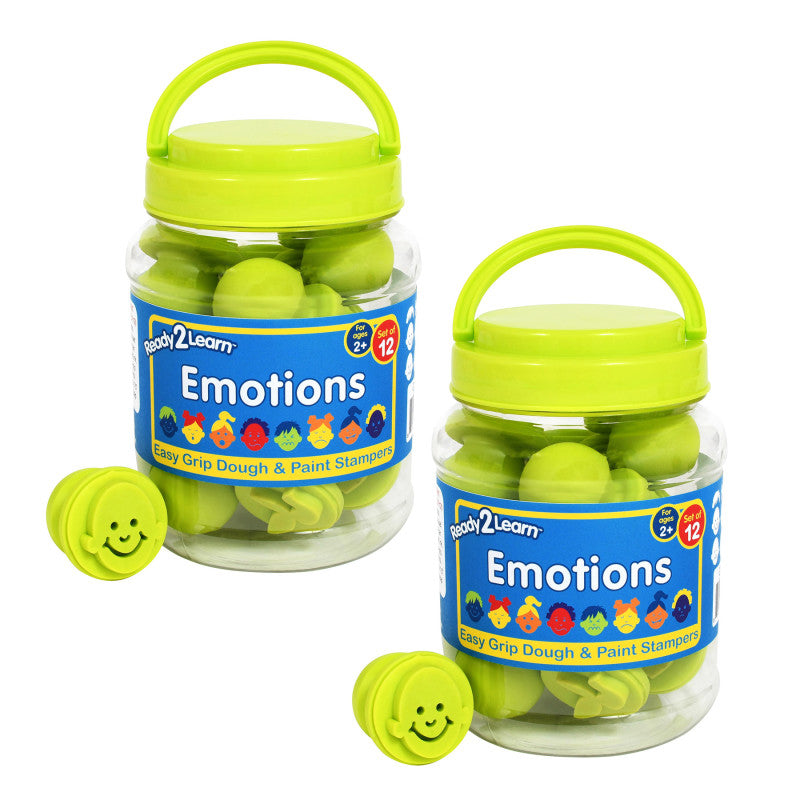 READY 2 LEARN - Easy Grip Stampers - Emotions - 12 Per Set - 2 Sets
