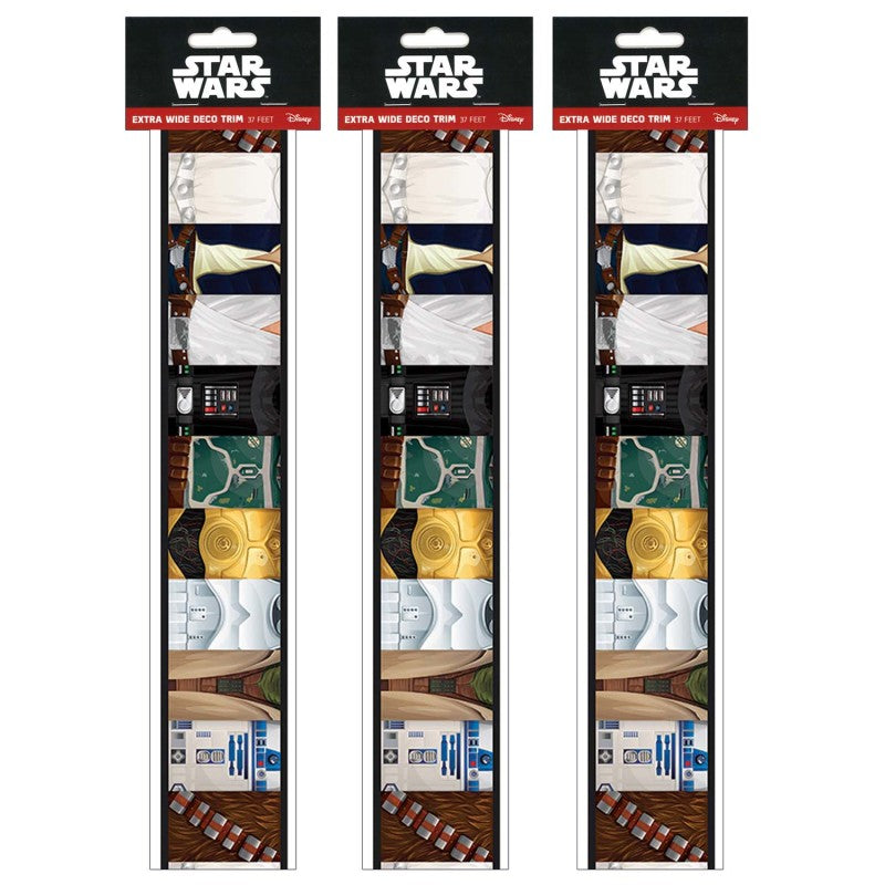 EUREKA - Star Wars™ Extra Wide Deco Trim®, 37 Feet Per Pack, 3 Packs