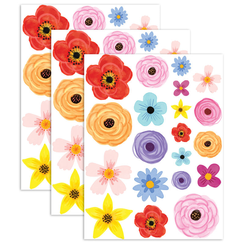 TEACHER CREATED RESOURCES - Wildflowers Accents - Assorted Sizes, 60 Per Pack, 3 Packs