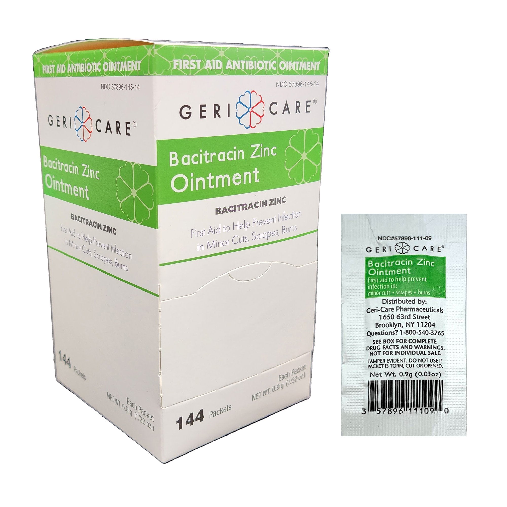 Geri-Care - First Aid Antibiotic Ointment 0.9 Gram Individual Packet [1728/CS] (1220888_CS)