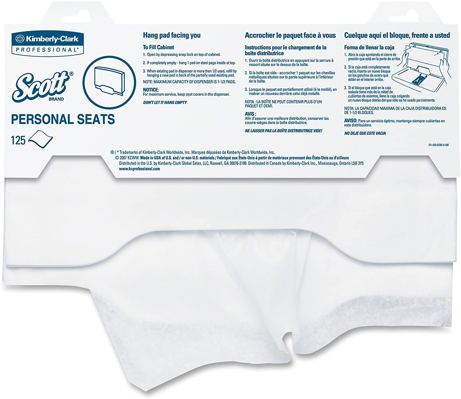 Kimberly Clark - Toilet Seat Cover Scott® Personal Seats 15 X 18 Inch [24/CS]