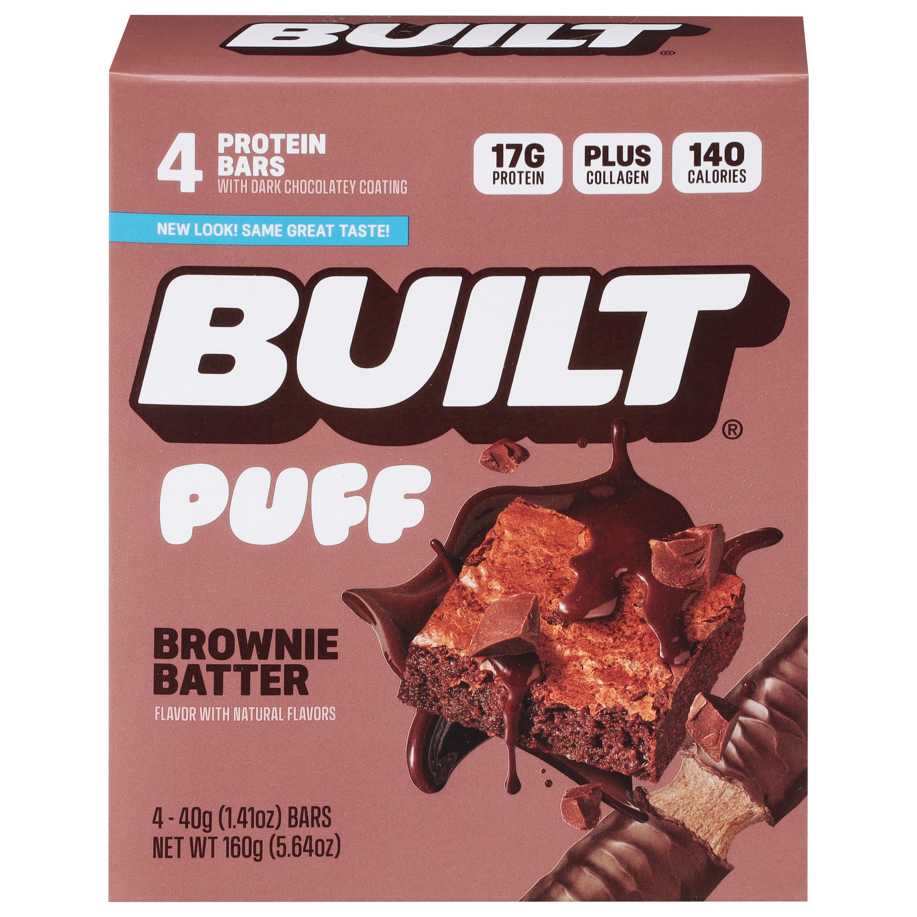Built Puff Brownie Batter Protein Bars 4 - 1.41 oz Bars - Case of 6