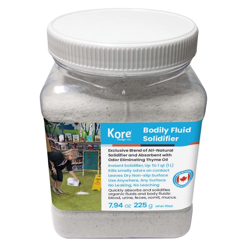 KORE DESIGN - Body Fluid Solidfier, Light Weight Absorbent For Absorbing Body Fluids, 1L Jug