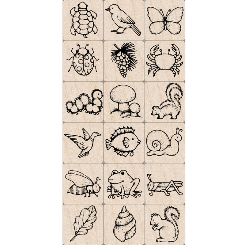 HERO ARTS - Ink 'n' Stamp Nature Stamps, Set of 18