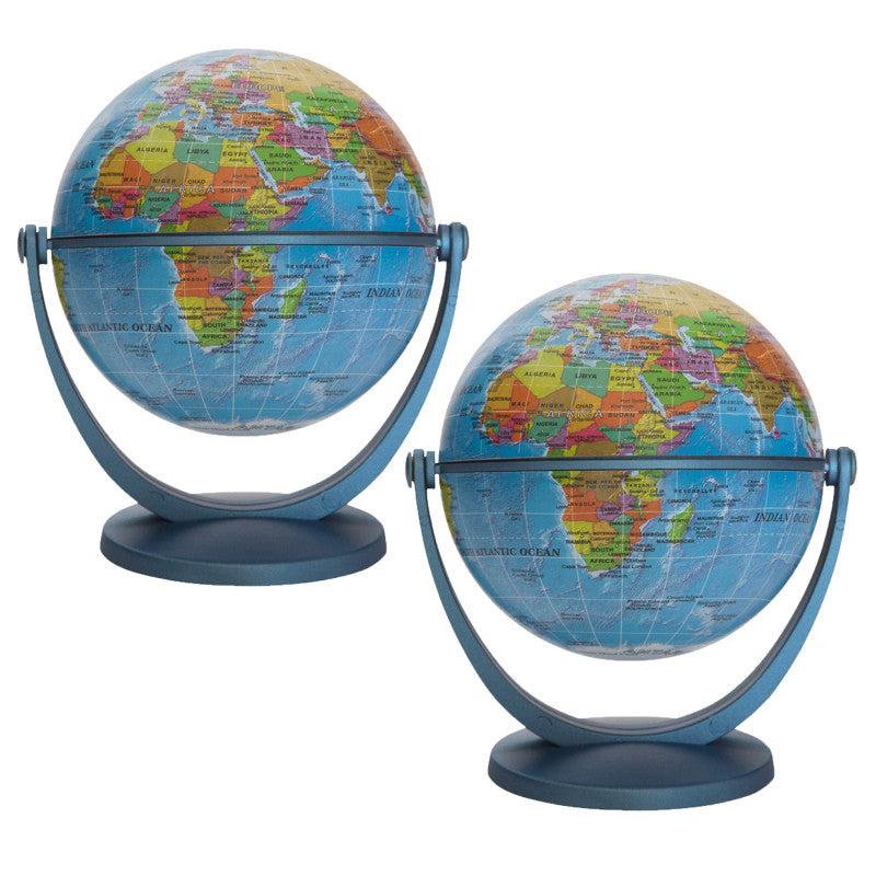 WAYPOINT GEOGRAPHIC - Blue Ocean GyroGlobe, 4", Pack of 2