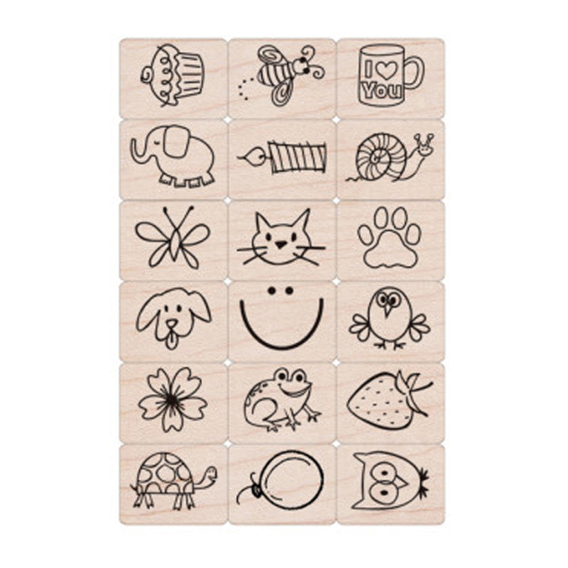HERO ARTS - Ink 'n' Stamp Fun Stuff Stamps, Set of 18