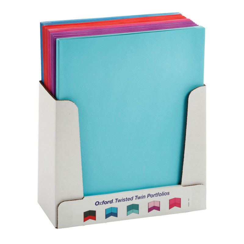 OXFORD - Twisted Twin Pocket Folders, Letter Size, Assorted, Pack of 50