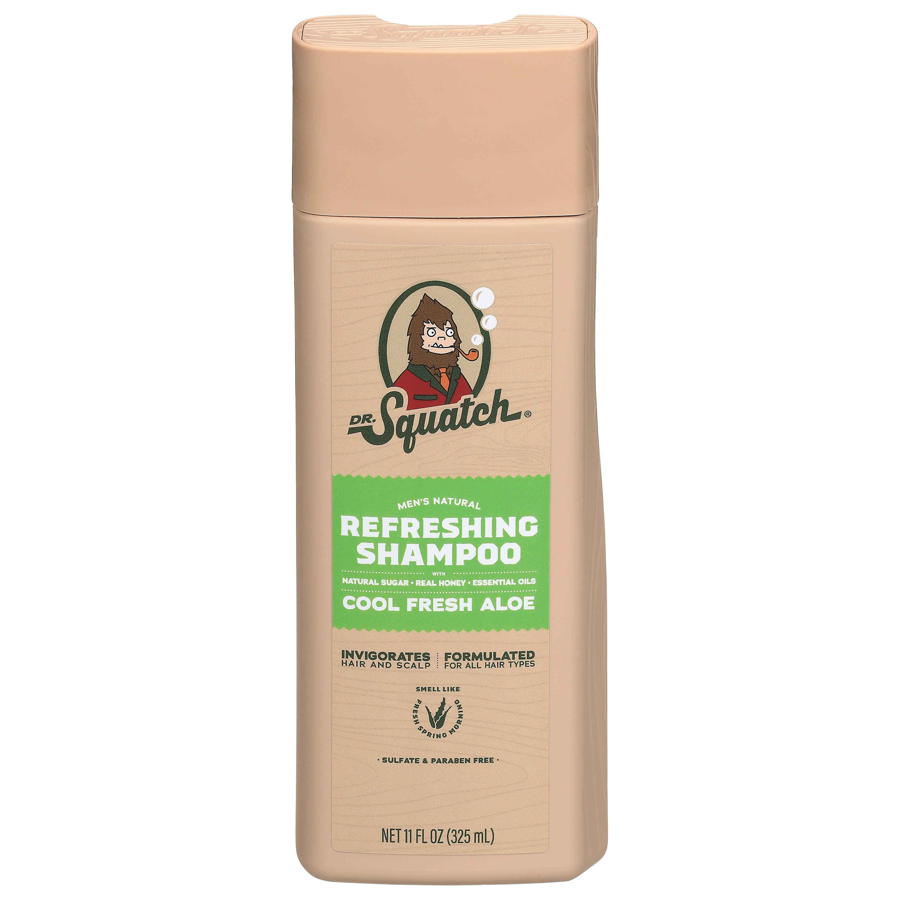 Dr. Squatch Men's Natural Refreshing Cool Fresh Aloe Shampoo 11 fl oz - Case of 1