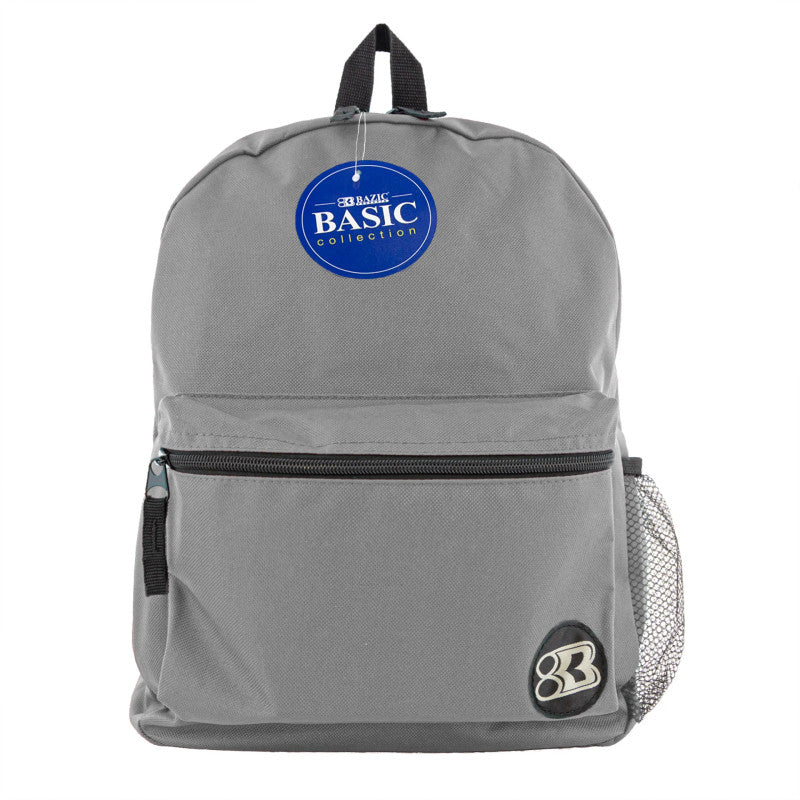 16" Basic Backpack, Gray