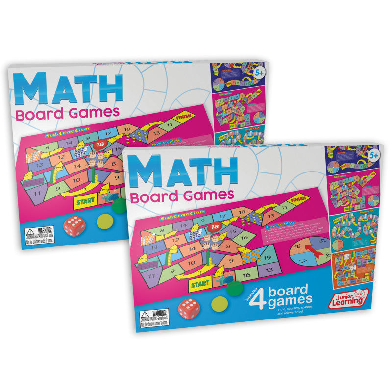 JUNIOR LEARNING - Math Board Games, Pack of 2