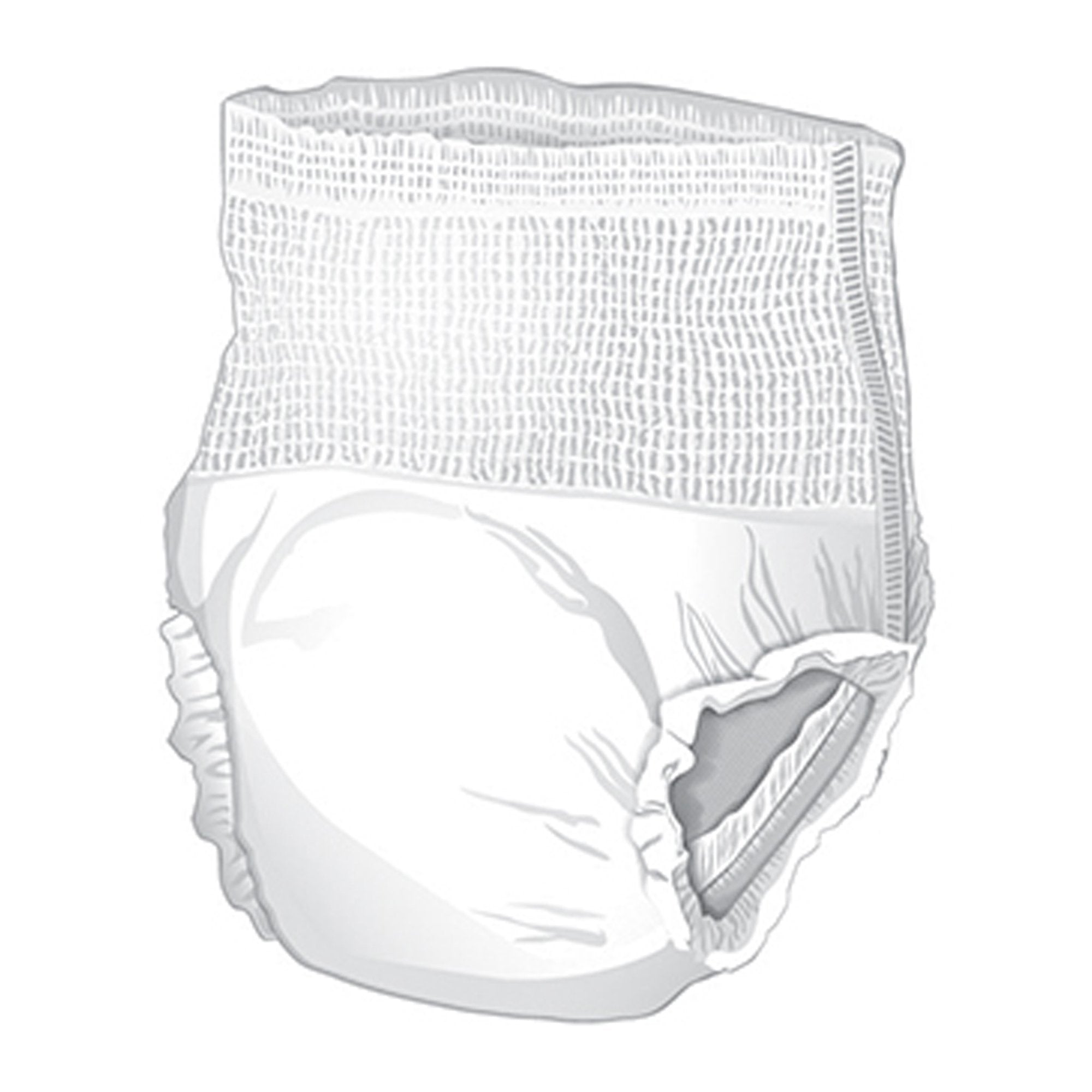 McKesson Brand - Unisex Adult Absorbent Underwear McKesson Pull On with Tear Away Seams Medium Disposable Heavy Absorbency [80/CS]