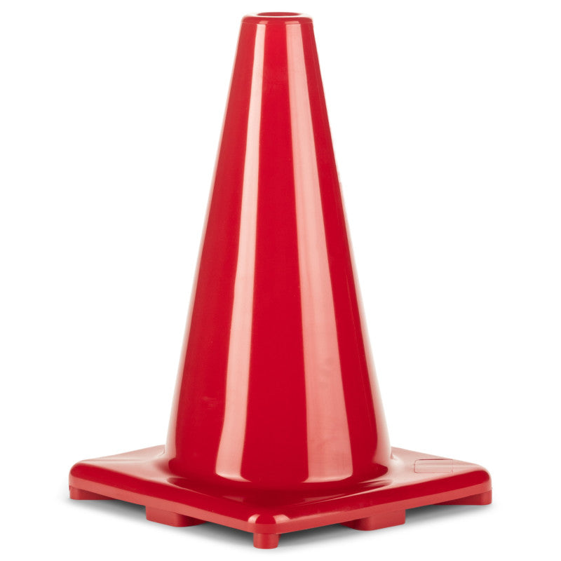CHAMPION SPORTS - Hi-Visibility Flexible Vinyl Cone, weighted, 12", Red