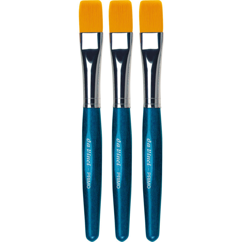 PRIMO Preschool Brush, Synthetic, Tempera, Flat, Series 354B, Size 16, Pack of 3