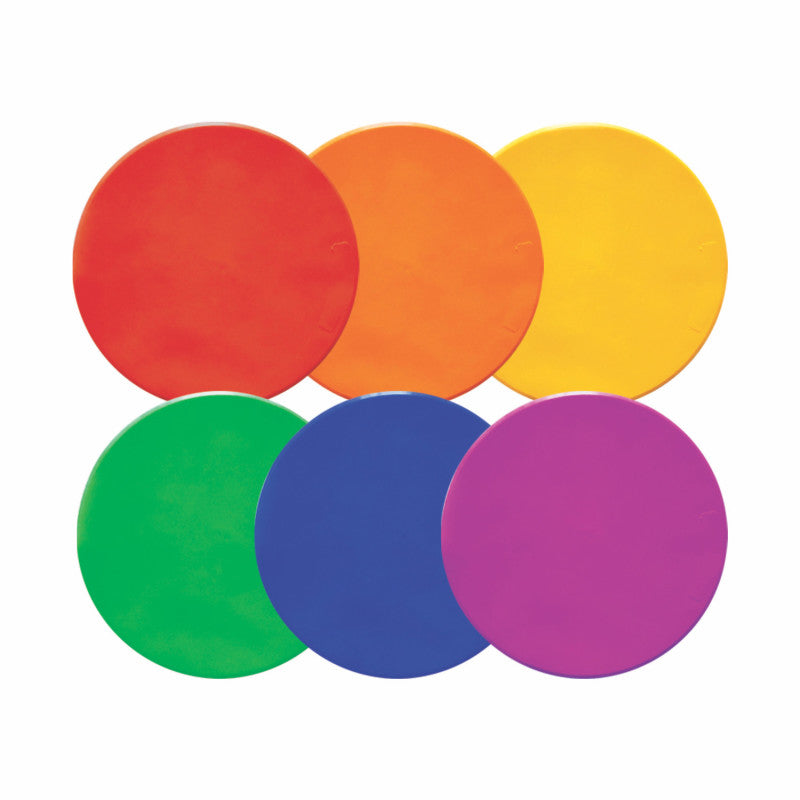 CHAMPION SPORTS - Extra Large Poly Spot Market Set, 12" Diameter, 6/Set