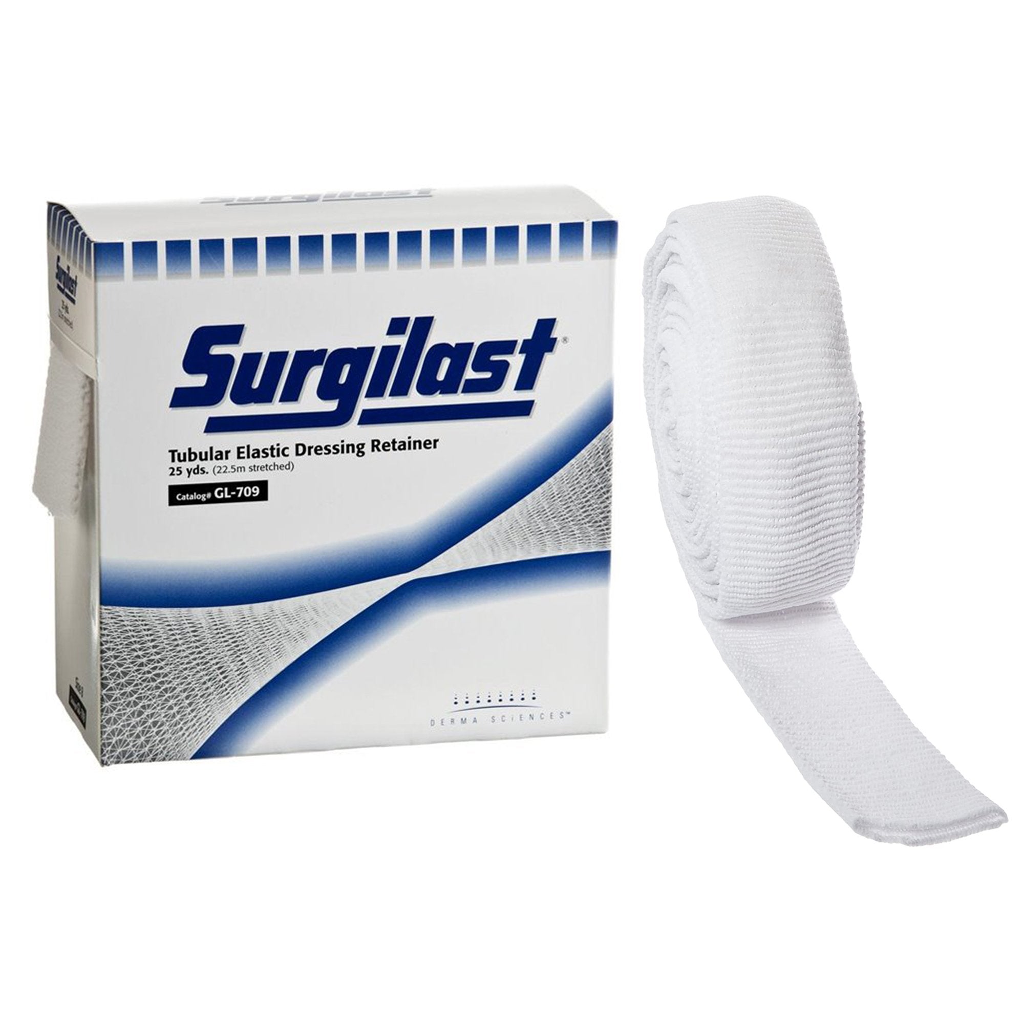 Gentell - Elastic Net Retainer Dressing Surgilast® Tubular Elastic 25 Yard Size 8 White Medium Chest / Back / Perineum / Axilla NonSterile [1/BX]