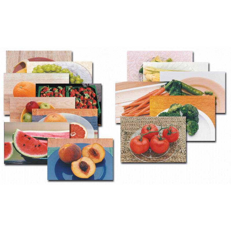 STAGES LEARNING MATERIALS - Fruits & Vegetables Real Life Learning Poster Set, Set of 14