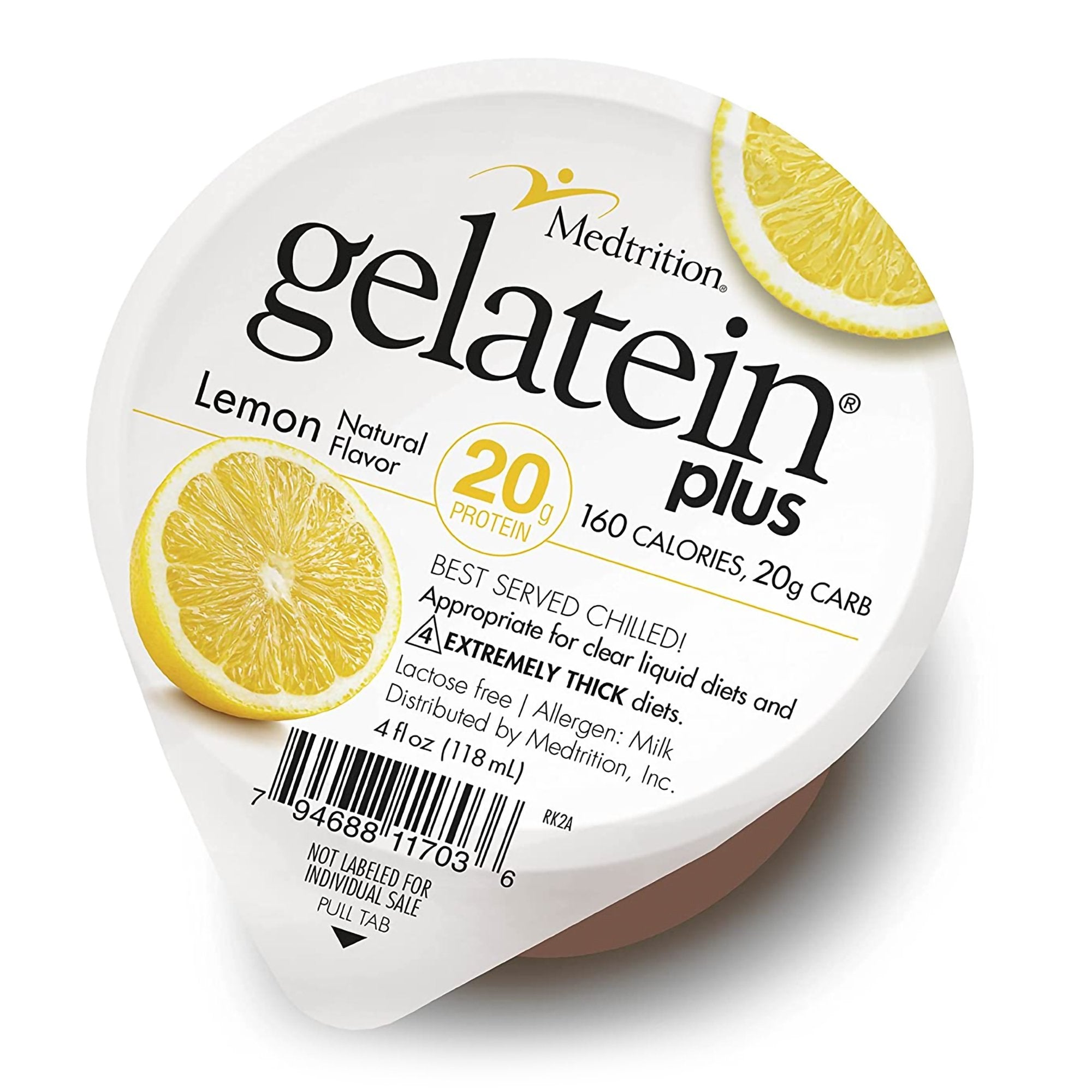 Medtrition/National Nutrition - Oral Supplement Gelatein® Plus Lemon Flavor Gel 4 oz. Cup [36/CS]