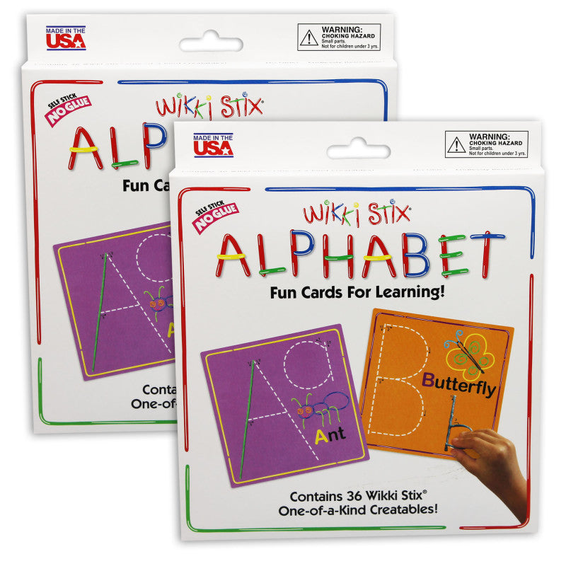 WIKKI STIX - Alphabet Cards Set, 2 Sets
