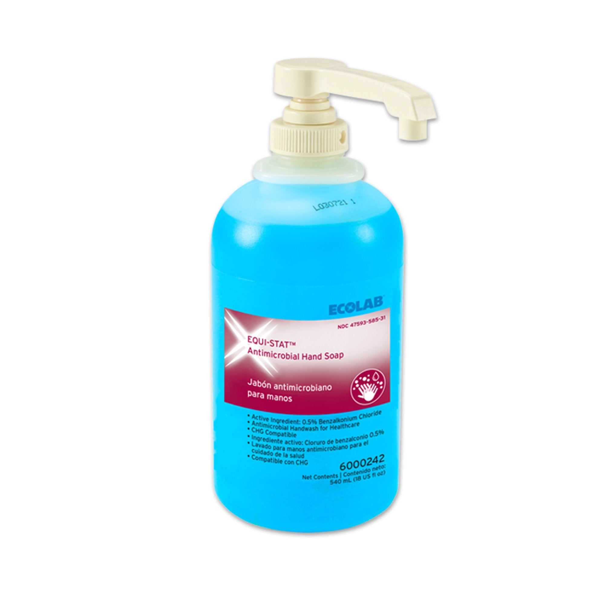 Ecolab - Antimicrobial Soap Equi-Stat™ Liquid 18.2 oz. Pump Bottle Floral Scent [1/EA]