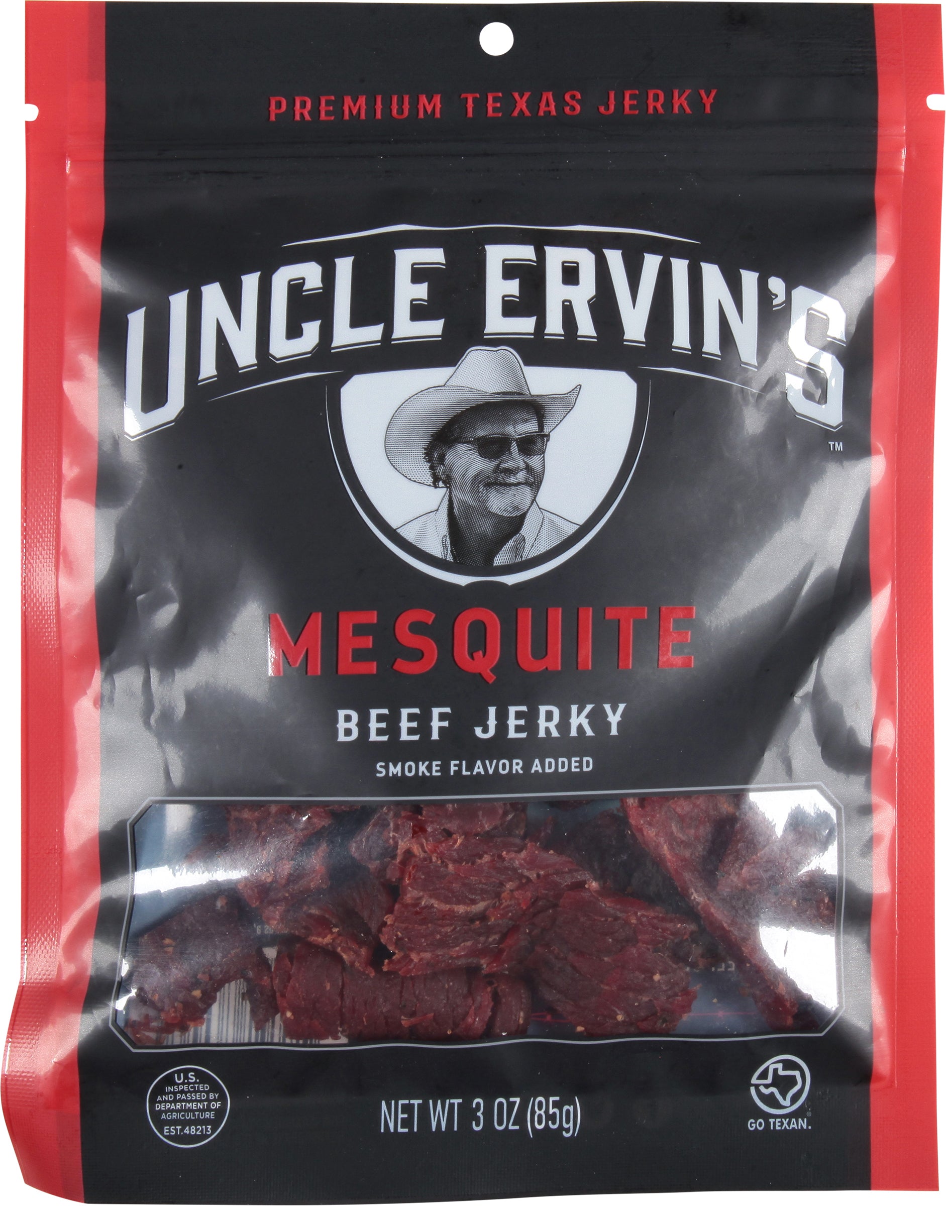 Uncle Ervin's Mesquite Beef Jerky 3 oz - Case of 15