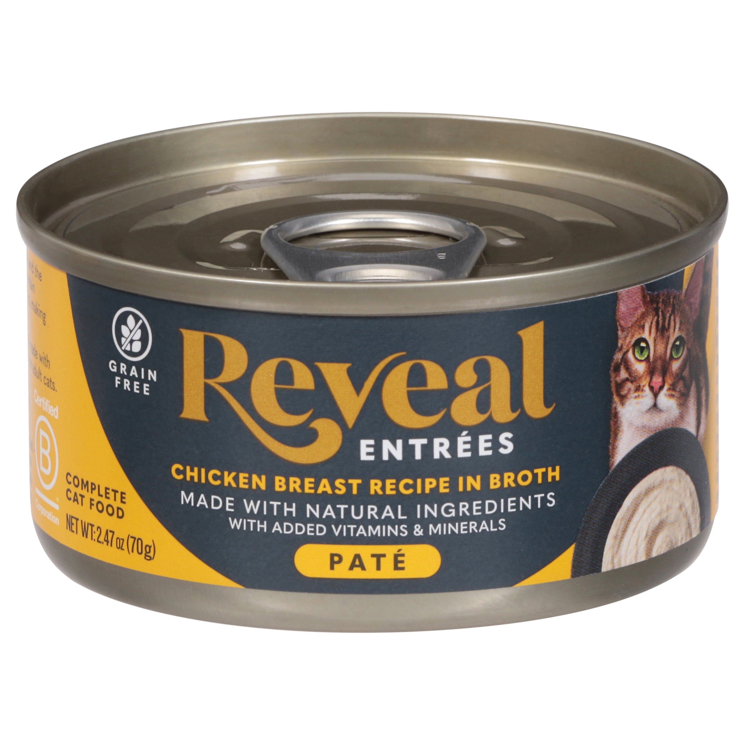 Reveal Complete Pate Chicken Breast Recipe in Broth Cat Food 2.47 oz - Case of 24