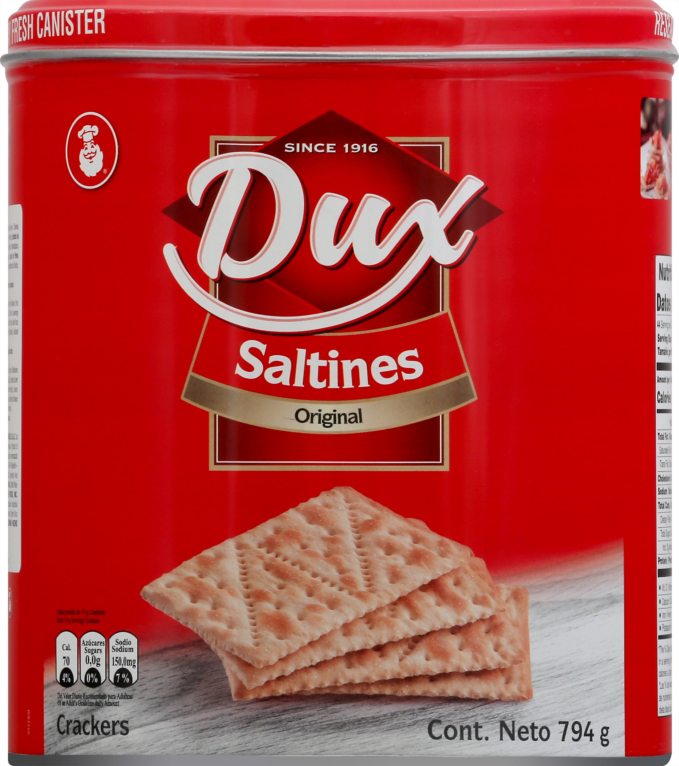 Dux Saltines Original Crackers 794 gr - Case of 6