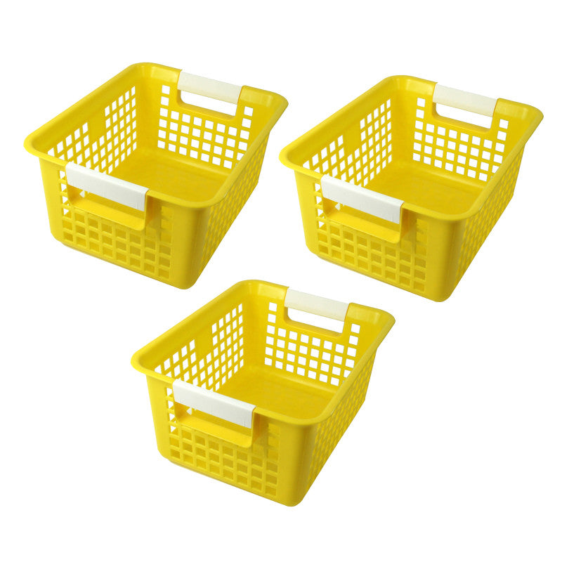 ROMANOFF - Tattle® Book Basket, Yellow, Pack of 3