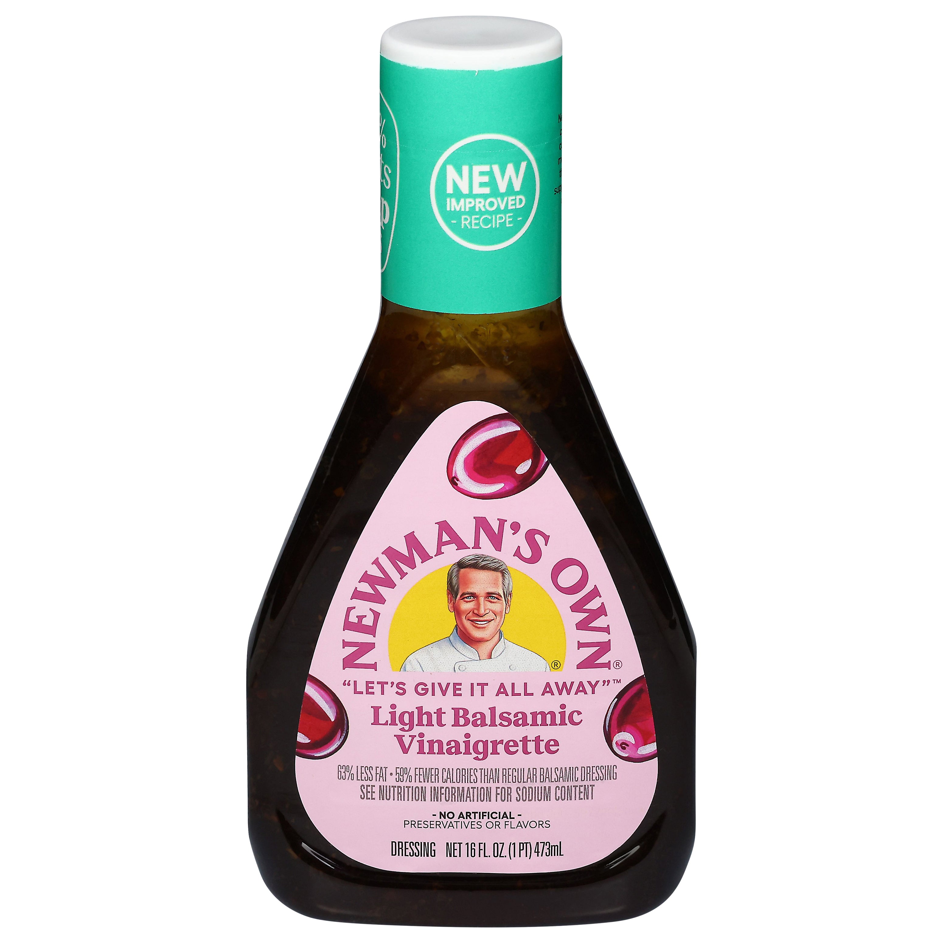 Newman's Own Light Balsamic Vinaigrette Dressing 16 fl oz - Case of 6