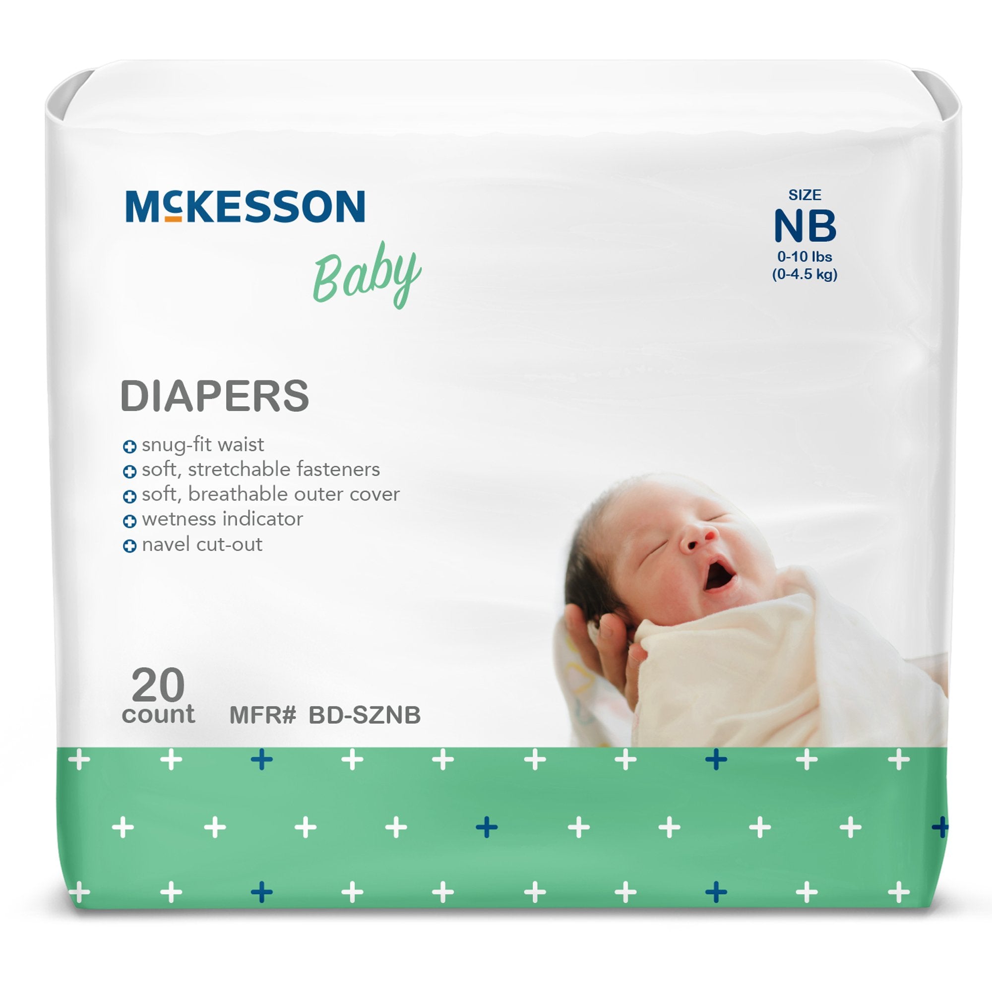 McKesson Brand - Unisex Baby Diaper McKesson Newborn Disposable Heavy Absorbency [120/CS]