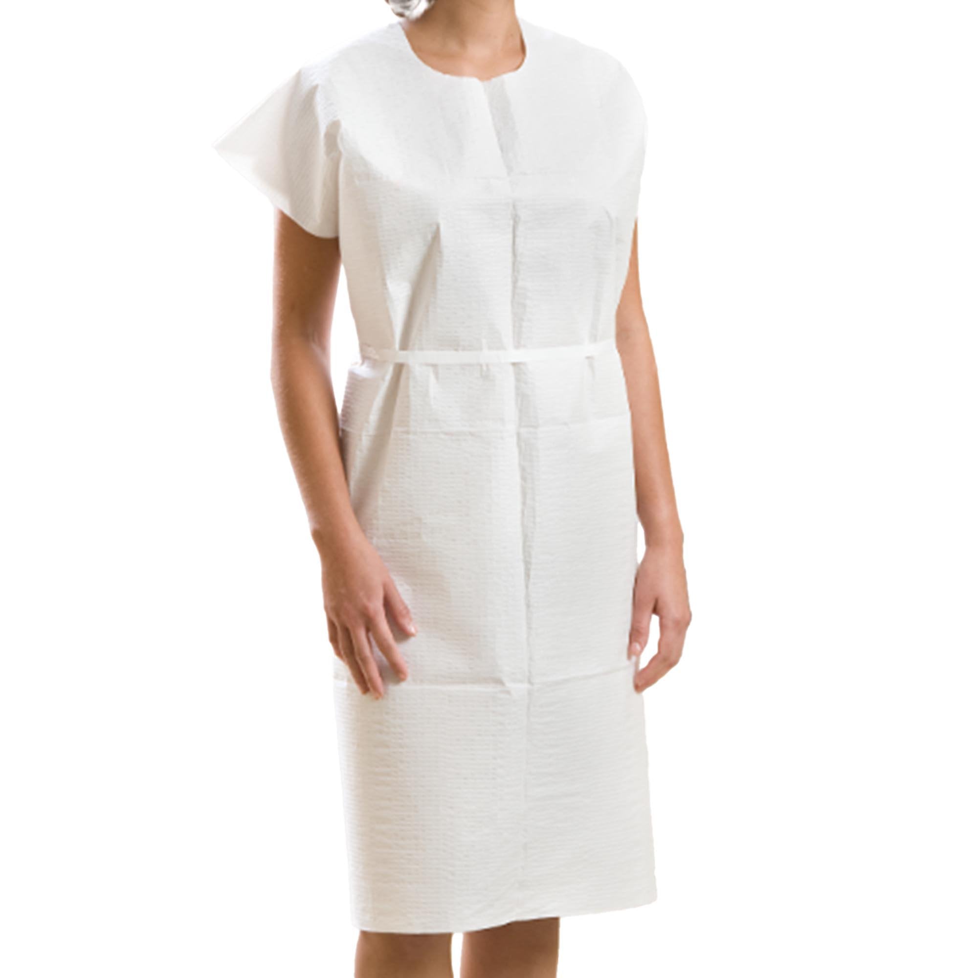 Graham Medical Products - Patient Exam Gown One Size Fits Most White Disposable [50/CS]