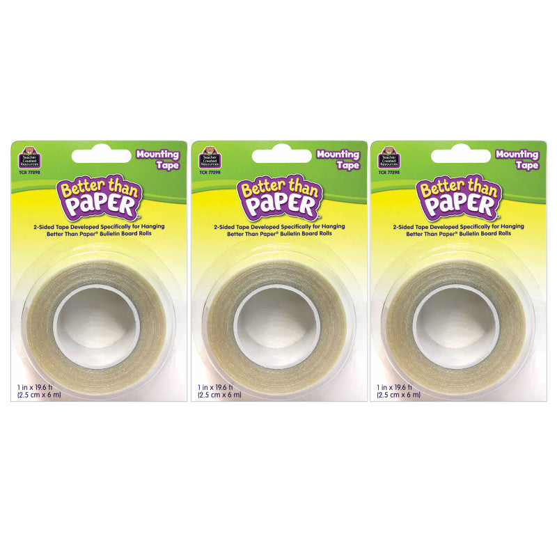 TEACHER CREATED RESOURCES - Better Than Paper® Mounting Tape, 1" x 19.6', 3 Rolls