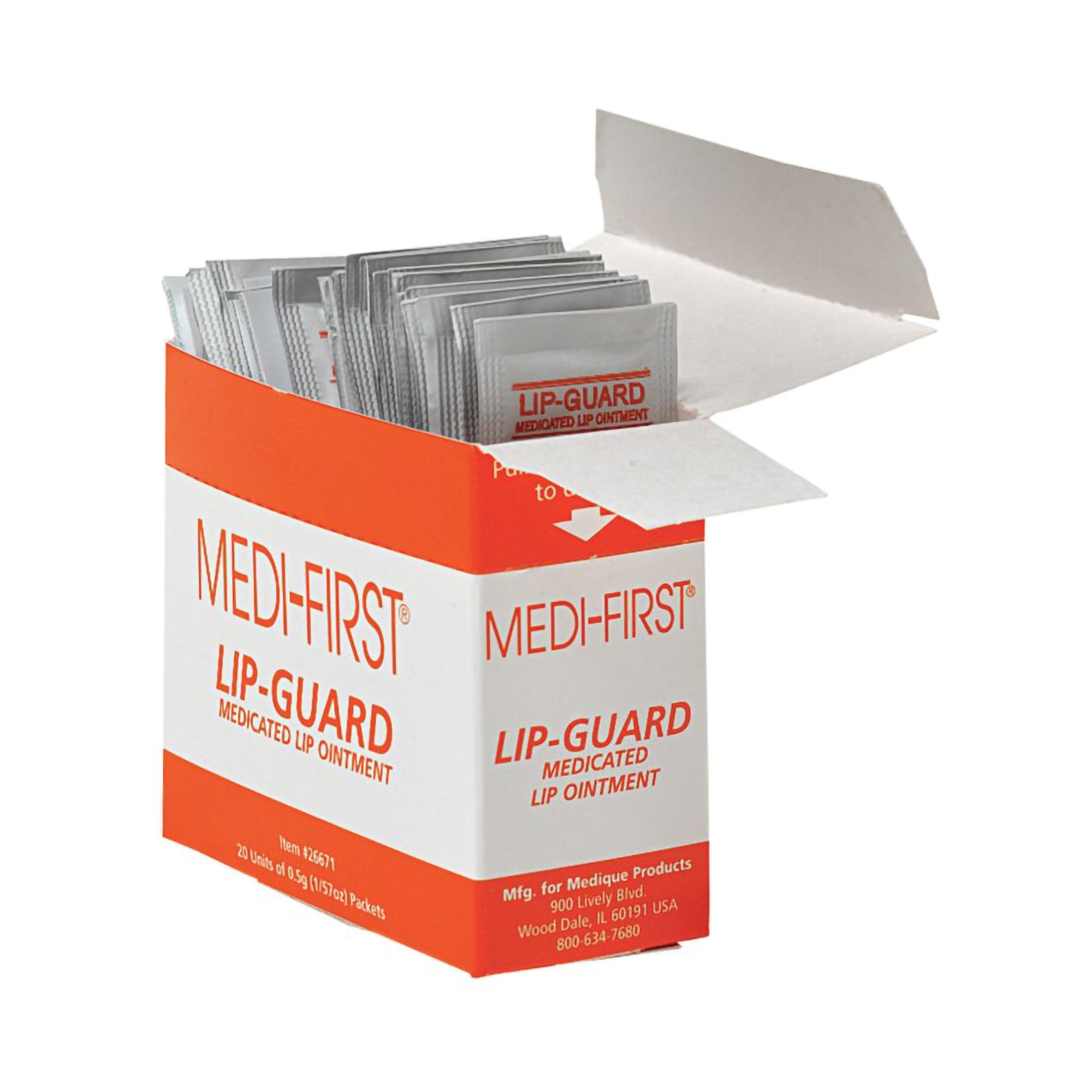Medique Products - Lip Balm Medi-First® 1/57 oz. Individual Packet [20/BX]