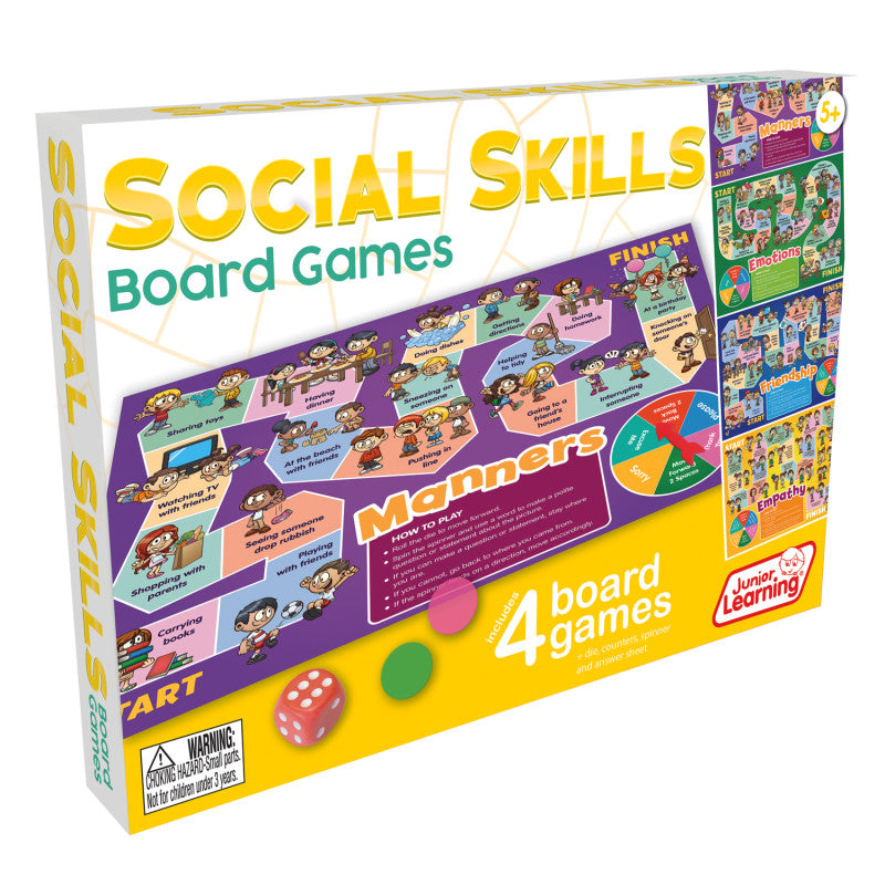 JUNIOR LEARNING - 4 Social Skills Board Games