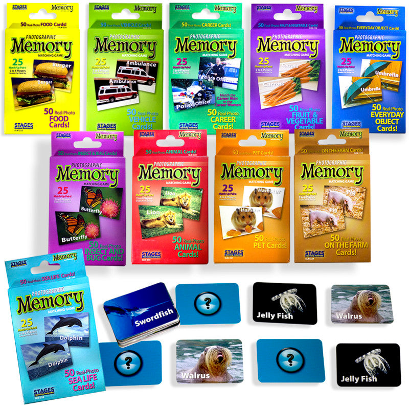 STAGES LEARNING MATERIALS - Photographic Memory Matching Games, Set of 10