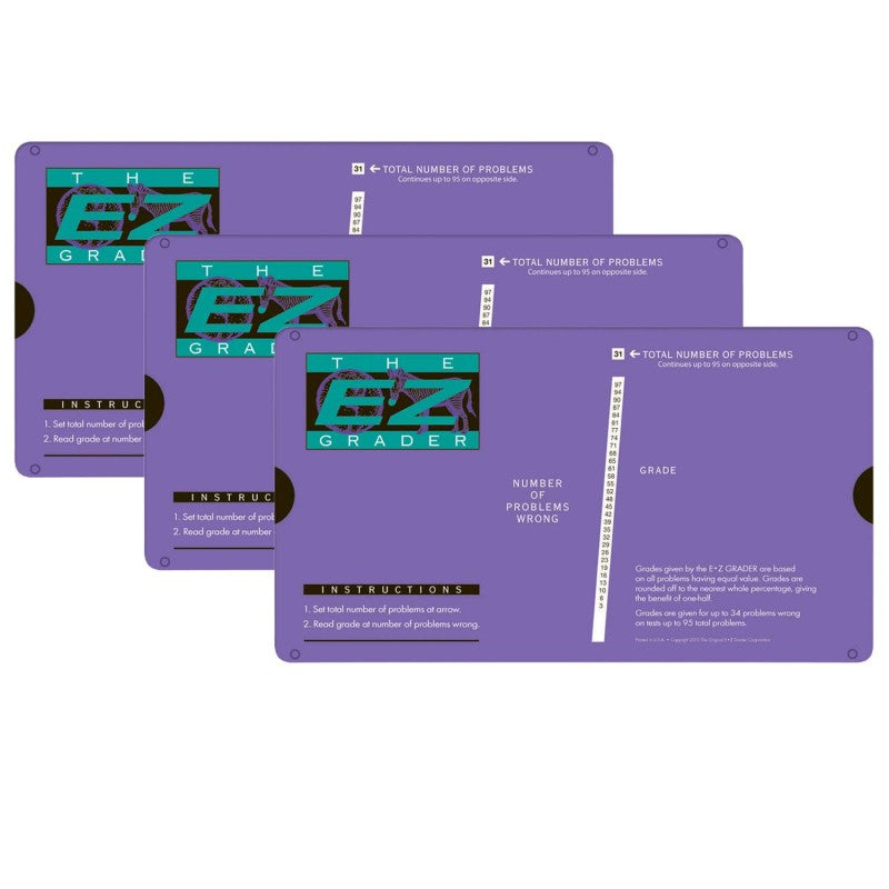 ORIGINAL E-Z GRADER - E-Z Grader, Purple, Pack of 3
