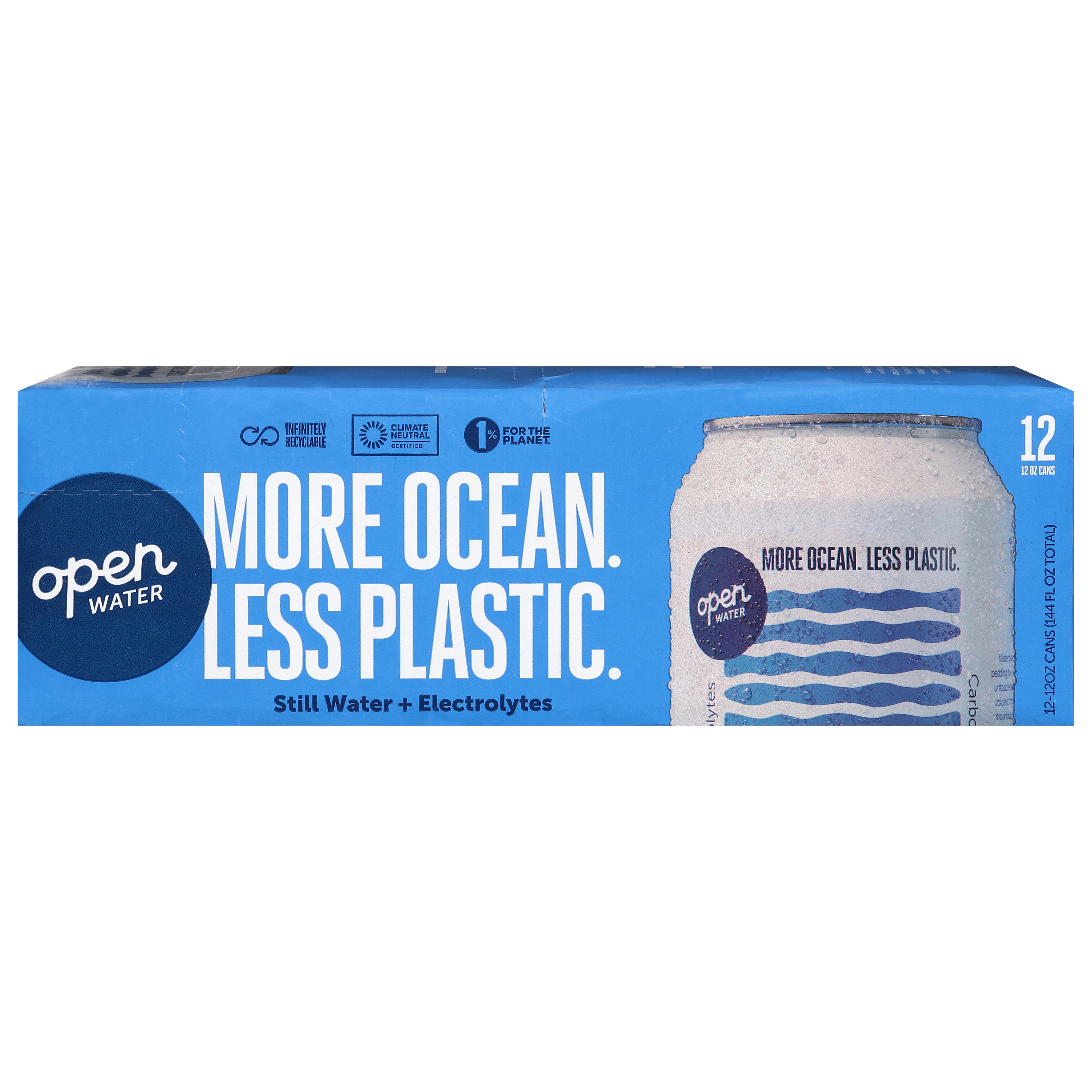 Open Water Still Water + Electrolytes 12 - 12 oz Cans - Case of 1