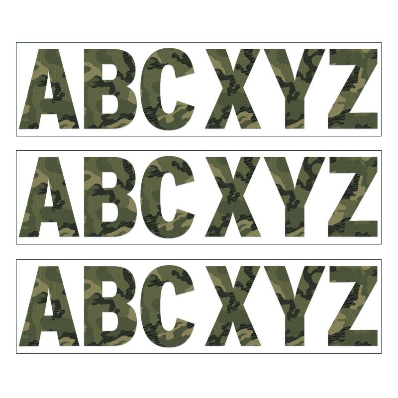 EUREKA - Classic Camo 7" Deco Letters, 129 Per Pack, 3 Packs