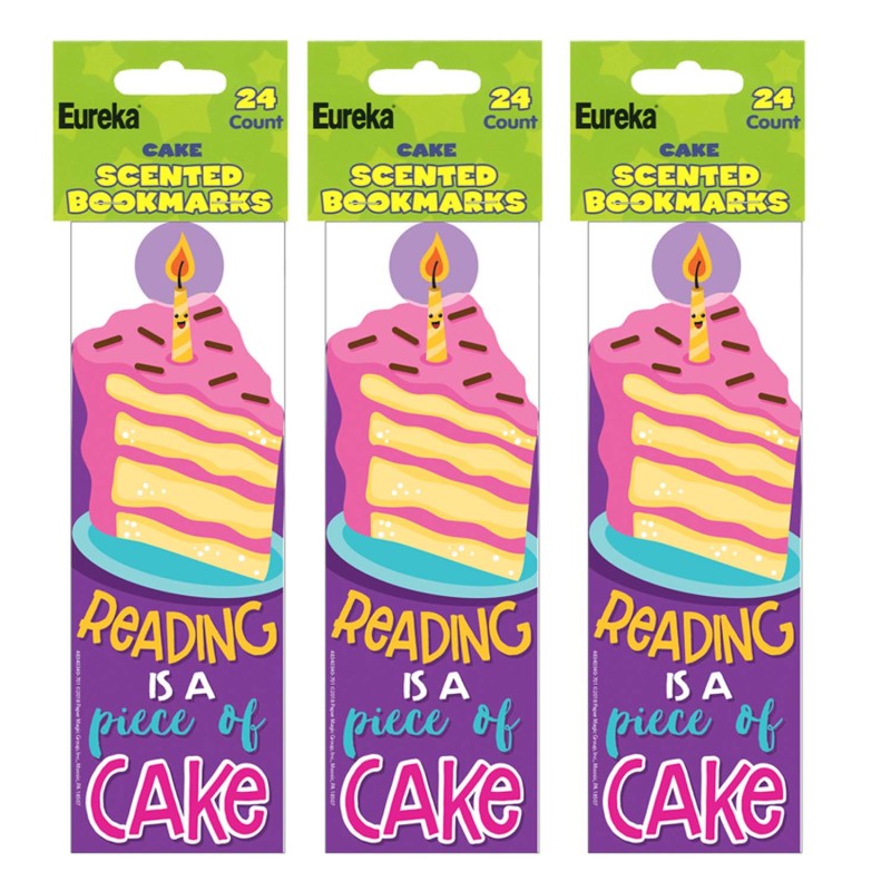 EUREKA - Cake Scented Bookmarks, 24 Per Pack, 3 Packs