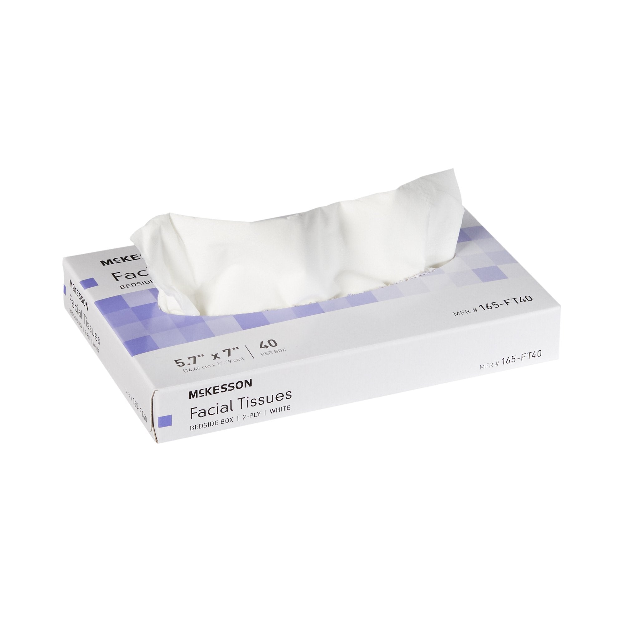 McKesson Brand - McKesson Facial Tissue White 5-7/10 X 7 Inch 40 Count [8000/CS]