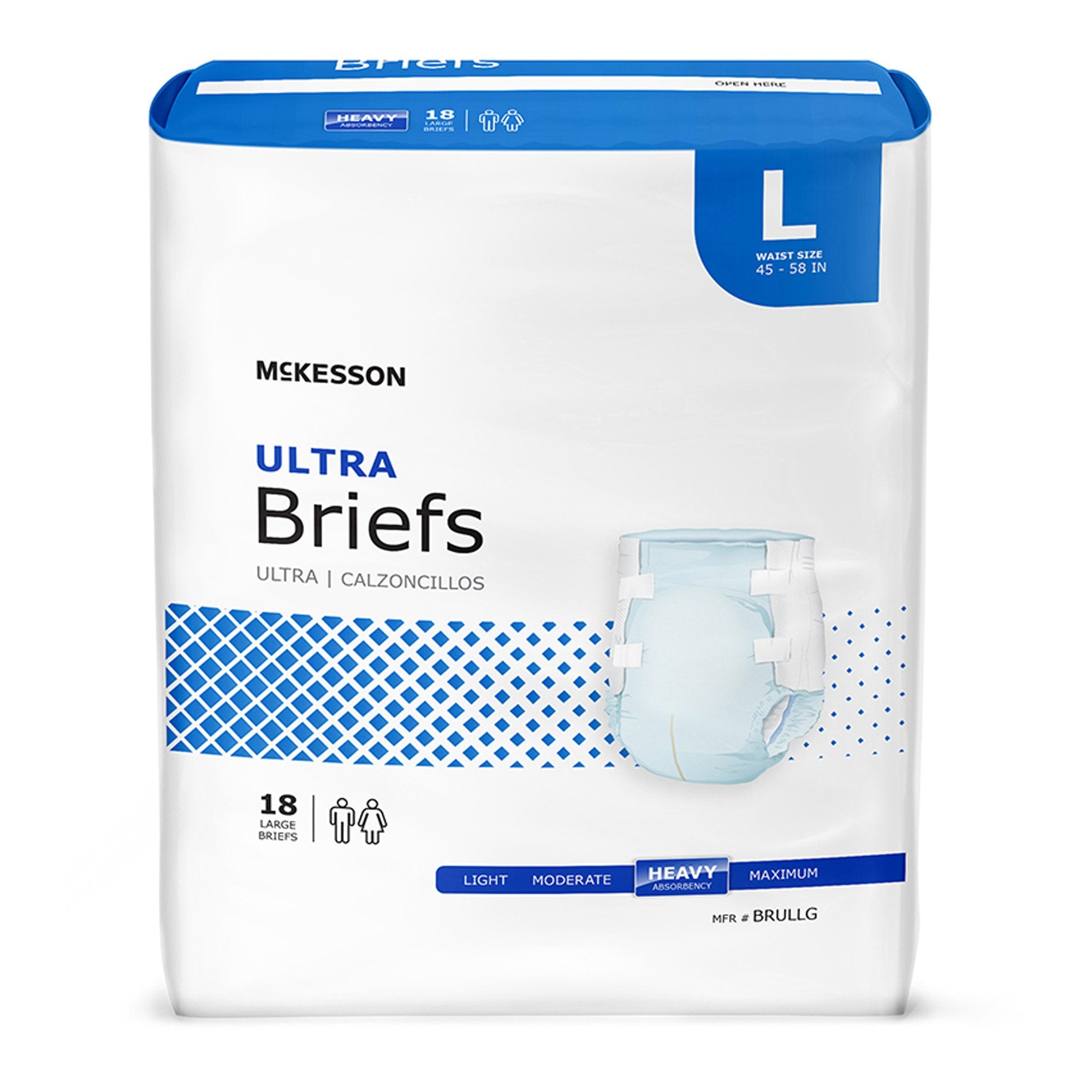 McKesson Brand - Unisex Adult Incontinence Brief McKesson Ultra Large Disposable Heavy Absorbency [4/CS]